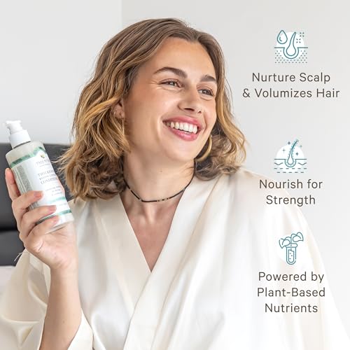 Tree to Tub Biotin Conditioner - Activating Caffeine for Fuller Hair, Thickening Conditioner for Women & Men for Dry Damaged Hair, Sulfate Free Conditioner w/Organic Argan Oil & Aloe, White