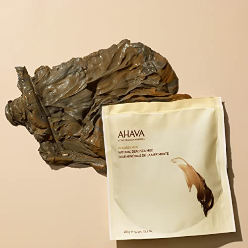 AHAVA Natural Dead Sea Mud for Body - Exclusive Black, Creamy Dead Sea Mud to Purifiy, Soften & Refine Skin, Soothes Discomfort, Enriched with Potent Minerals of Dead Sea blend Osmoter, 13.6 Oz