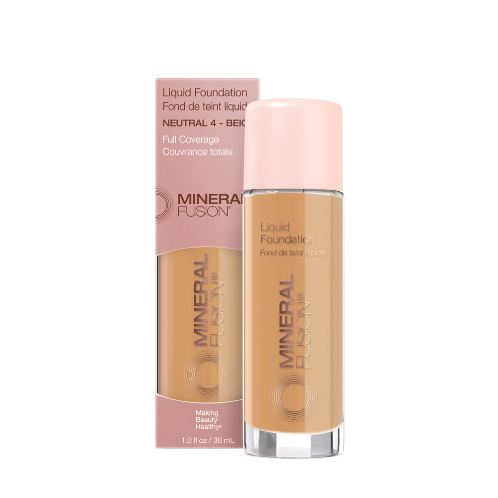 Mineral Fusion Liquid Foundation, Neutral 4, 1 Fl Ounce