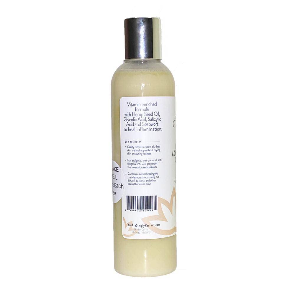 Organic Glycolic Acid Face & Body Wash | Facial Cleanser | Anti Aging + Acne Face Wash | Exfoliates & Rejuvenates
