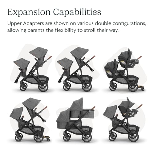 UPPAbaby Upper Adapter for Vista, Vista V2, and Vista V3 Strollers/ Compatible with Bassinet, Toddler Seat, Aria, Mesa V2, or Mesa Max Infant Car Seats / Quick + Secure Attachment / 1 Set