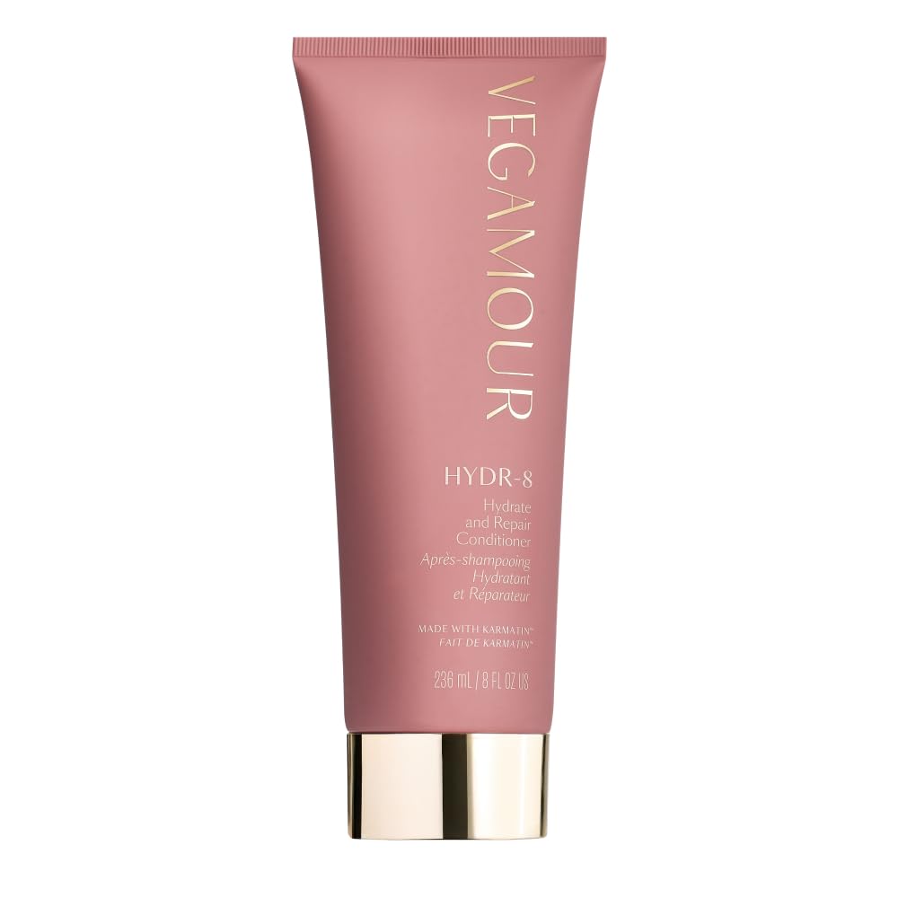 VEGAMOUR HYDR-8 Hydrate and Repair Conditioner - Hydrating Conditioner with Marula Oil, Moringa Oil, Ceramides & Biotin, Natural Conditioner for Dry Hair