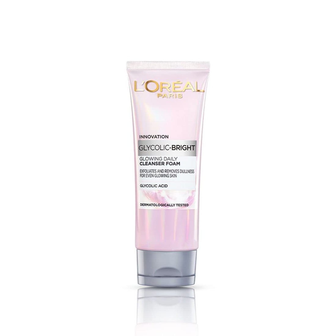 L'Oreal Paris Glycolic Bright Daily Foaming Facial Cleanser, 50ml |Daily Glowing Face Wash for Dull Skin