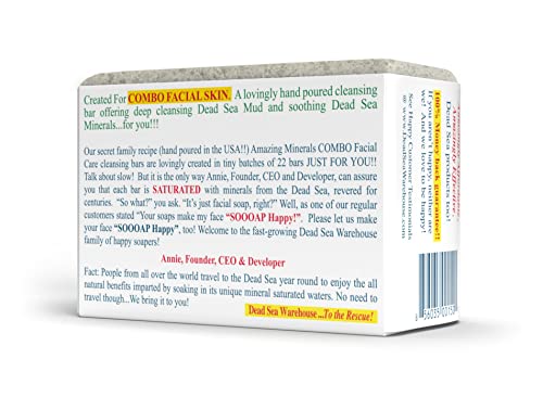 Dead Sea Warehouse Amazing Minerals Combo Facial Care Bar, 5.2 oz
