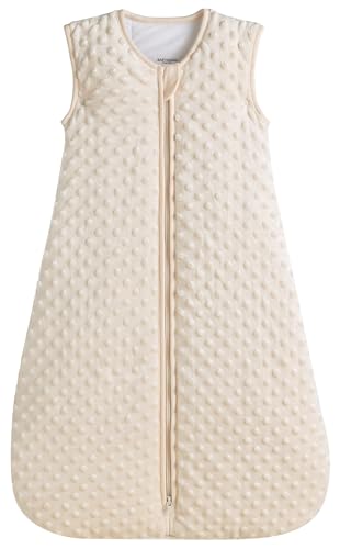 BABYINABAG Very Warm 2.5 Tog Quilted Winter Model Baby Sleep Bag or Sack, Plush Minky Dot for Infants and Toddlers (Small (3-11 mos))