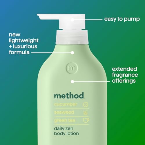Method Body Lotion, Daily Zen, Cucumber, Seaweed + Green Tea notes, 24 Hours of Moisture, 14 oz