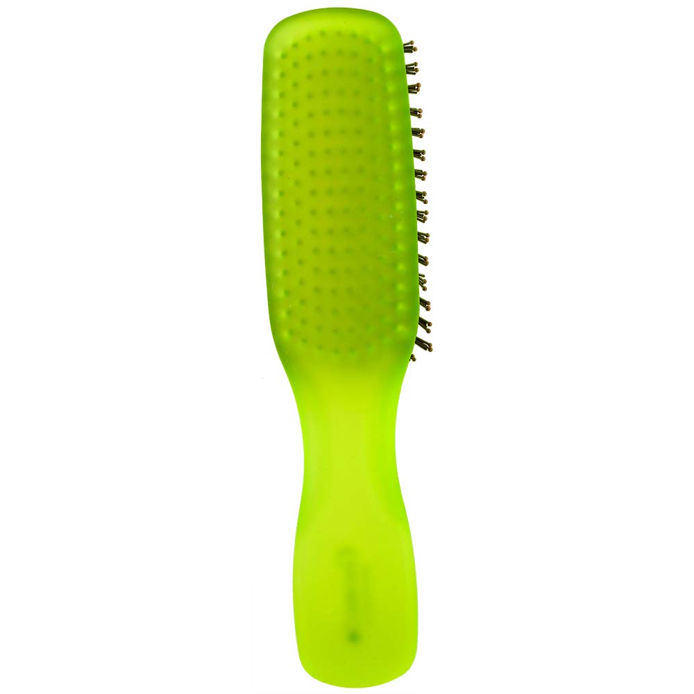 Giorgio GION1-2G Set Neon Gentle Styling Hair Brush Dresser & Purse Size, Wet & Dry Pro Detangler, Soft for Sensitive Scalp, For Men Women & Kids All hair lengths, Durable and Anti-Static