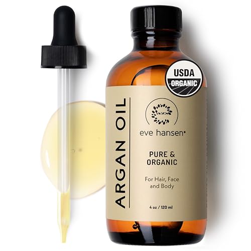 Eve Hansen Argan Oil (4oz), Pure Carrier Oil for Hair, Skin and Nails, Deep Hydrator, Anti-Age, Sulfate, Paraben, Phthalate Free