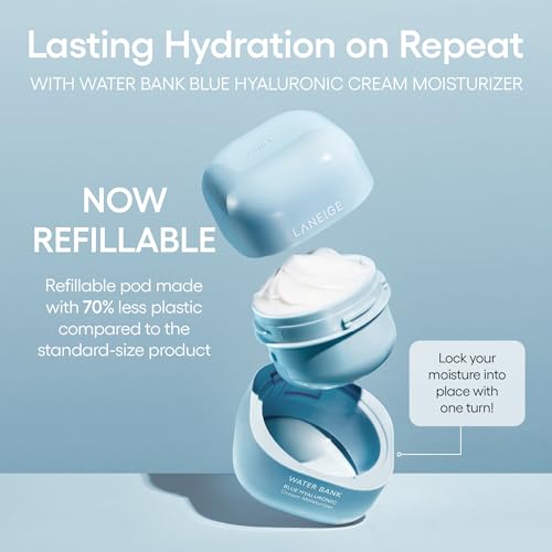 LANEIGE Water Bank Blue Hyaluronic Moisturizer Mini: Barrier-Boosting Hydration, Squalane, Ceramide, Dermatologist-tested