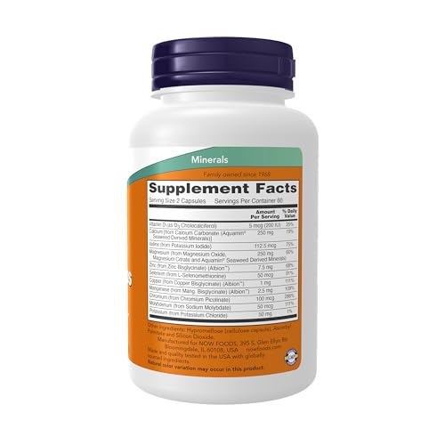NOW Supplements, Full Spectrum Mineral Caps, Multi Mineral Formula, 120 Count (Pack of 1)