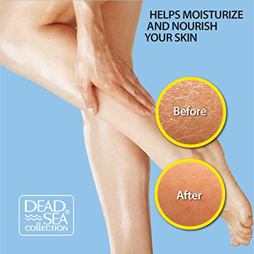 Dead Sea Collection Body Oil with Collagen - Dry Skin Moisturizer and Hydrating Massage Oil - Nourishing Bath - Increase Skin Elasticity and Provide Anti-Aging Support for Face and Body (4 fl.oz)