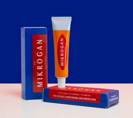 MIKROGAN Creme for EYEBROWS, AND BEARD CAFFEINE containing Intense Conditioning and Protection KERATIN, COLLAGEN and SILK to deliver nutrients and energy for FULLER facial hair, and for thinning Hair