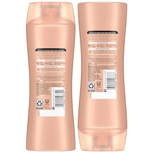 Suave Shampoo and Conditioner Set, Keratin Infusion, Color Care –Keratin Hair Treatment, Detangler & Frizz Control, 12.6 Oz Ea (2 Piece Set)