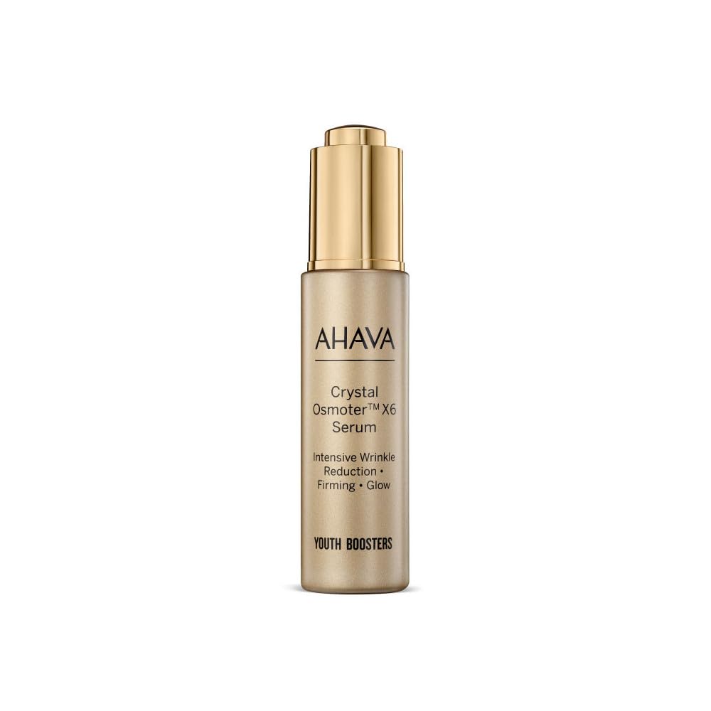 AHAVA Crystal Osmoter X6 Serum - Revolutionary Youth Booster & Intense Wrinkle Reduction, Enhances Youthful Glow & Firming, Enriched with Exclusive Blend of Dead Sea Osmoter & Jojoba Oil, 1 Fl.Oz