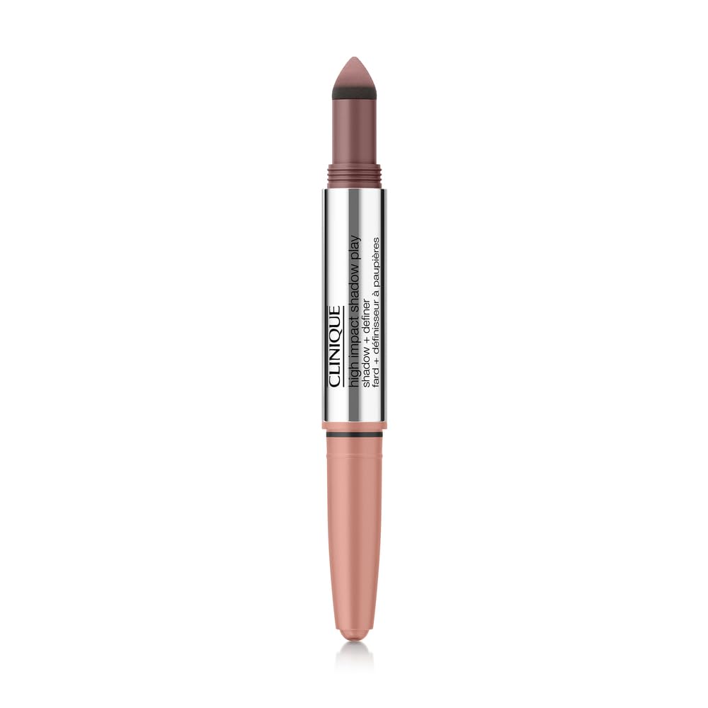 Clinique High Impact Shadow Play Shadow + Definer | Crease Proof, Water Resistant + Safe For Sensitive Eyes, Rosé + Truffles, 1 Count