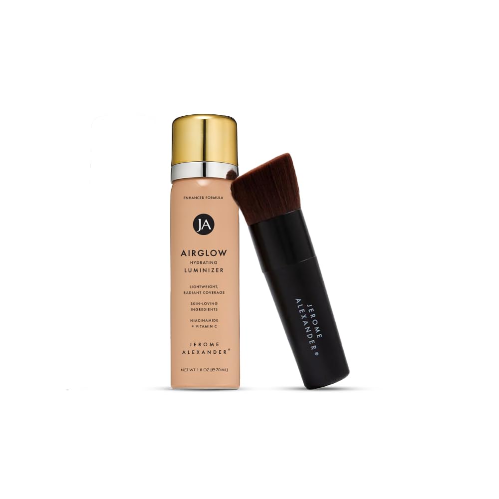 Jerome Alexander MagicMinerals AirGlow Tinted Highlighting Night Mist, Illuminating Airbrush Tinted Moisturizer Spray | 2PC | Champagne Glow