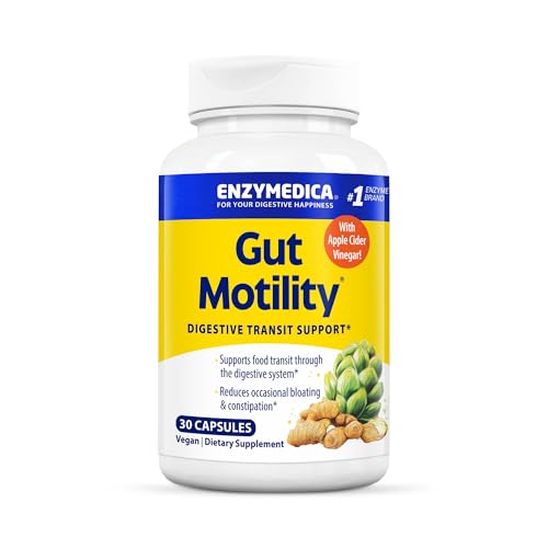Enzymedica, Gut Motility, Promotes Regular, Healthy Bowel Movements, Reduces Occasional Bloating & Constipation, 30 Count