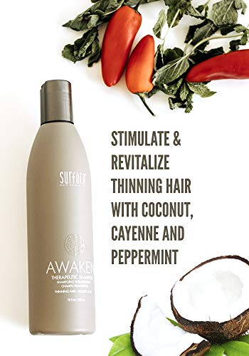 Surface Hair - Awaken Therapeutic Shampoo – Natural Ingredients for Thinning Hair and a Healthy Scalp - 10 fl oz