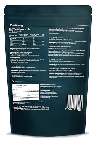 ARMORICA Wild Marine Collagen with Vitamin C | Sustainably Produced from Wild Fish in The North Atlantic | 30 Servings - (Unflavoured Powder, 240g)