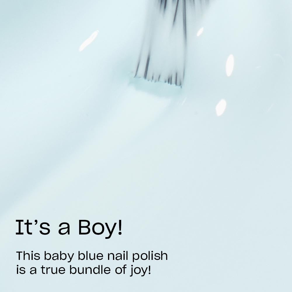 OPI Nail Lacquer It’s a Boy! | Opaque Soft Blue Crème Chip Resistant Nail Polish | Vegan, Fast Drying, Streak Free