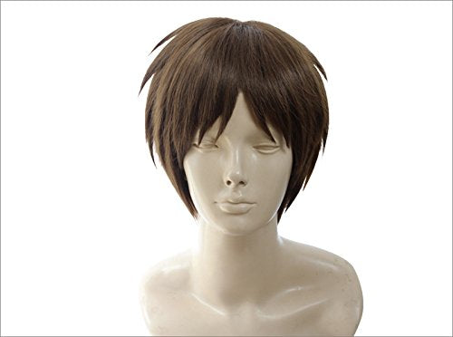 Yesui Short Men Cosplay Wigs Brown Straight Hair Wig for Boy Halloween Costumes Party Anime 12 inch