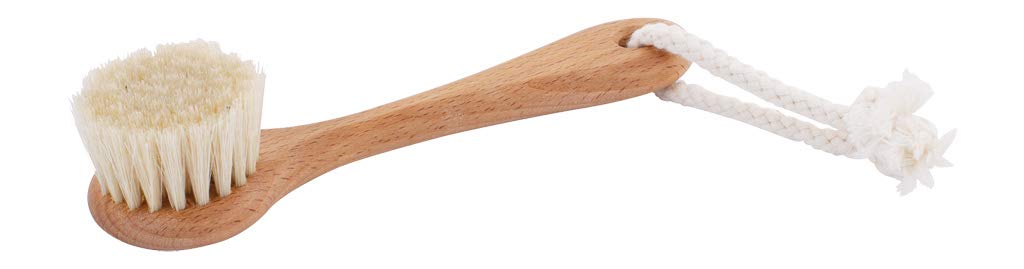 5-3/4-Inches , Oiled Beechwood with Goat Hair/Pig Bristle : Bürstenhaus Redecker Goat Hair/Natural Pig Bristle Face Brush with Oiled Beechwood Handle, 5-3/4-Inches