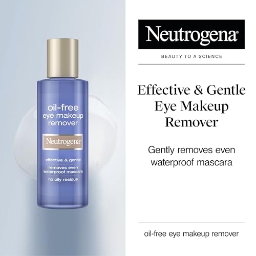 Neutrogena Gentle Oil-Free Eye Makeup Remover & Cleanser for Sensitive Eyes, Non-Greasy Makeup Remover, Waterproof Mascara Remover, Dermatologist & Ophthalmologist Tested, 8 fl. oz