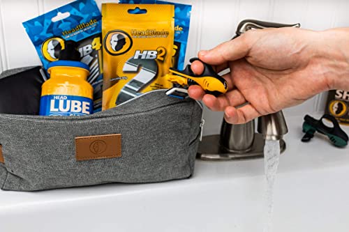 HeadBlade Men's HB4 Refill Shaving Razor Blades. Stainless Steel Blades for No Tugging or Pulling, Shave Less, Works for Face, Body, and Scalp (Pack of 1)