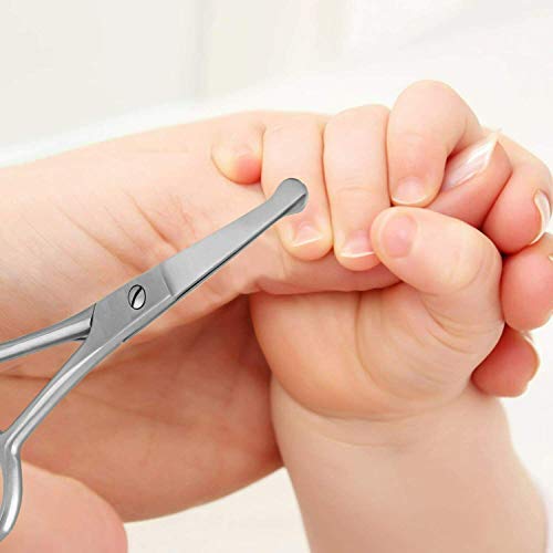 Baby Nail Trimmer with Round Tip – Safety Blunt Stainless Steel Scissors for Newborn & Infant Care – Hypoallergenic Grooming Tool for Sensitive Skin