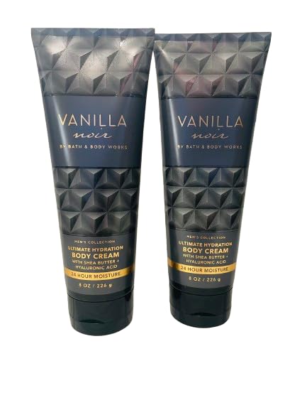 Bath and Body Works Vanilla Noir Body Cream, 8 oz, Pack of 2
