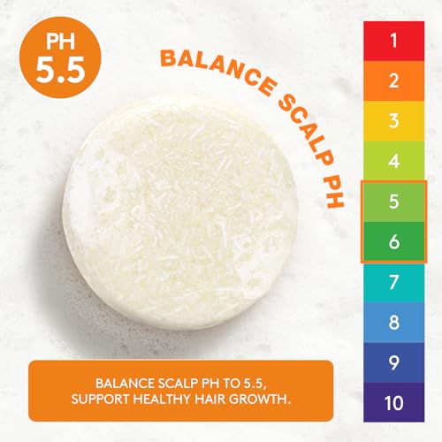 Pubpok Rice Water Shampoo Bars and Conditioner Set for Hair Growth, Organic Ginger & Rice Water Shampoo Bar, Orange Conditioner Soap for PH Balanced