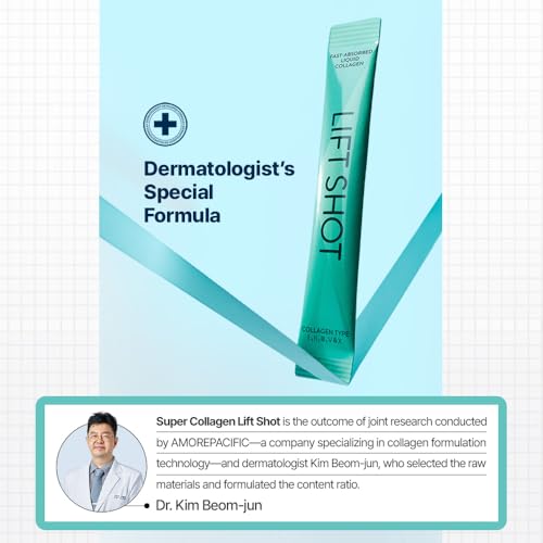 VITALBEAUTIE Liquid Collgen for Women, SuperCollagen Lift Shot - Premium Multi Collagens Peptides Type I, II, III, V, X 1500mg with Hyaluronic, Vitamin C, Third Party Certified, High Absorption