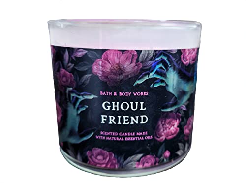 Bath & Body Works, White Barn 3-Wick Candle w/Essential Oils - 14.5 oz - 2021 Halloween! (Ghoul Friend)
