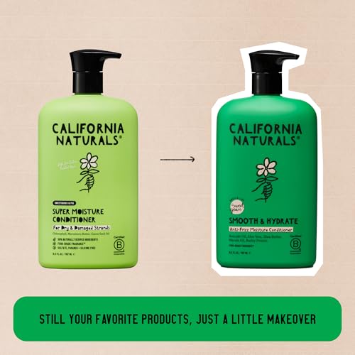 California Naturals Super Moisture Conditioner for Damaged Dry Hair, Hydrating Conditioner, Scalp & Hair Care for Women & Men, Natural, Vegan, Cruelty, Paraben & Sulfate Free, Color Safe, 16.5 fl oz