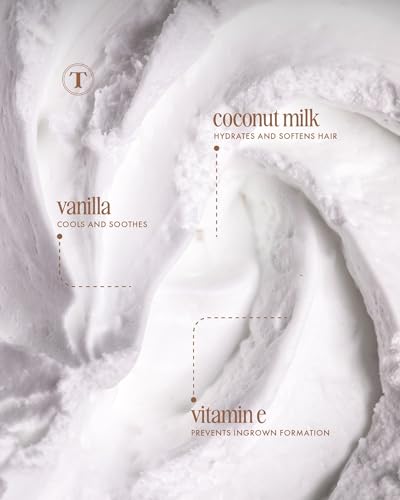 Truly Beauty Coco Cloud Shaving Cream for Women Sensitive Skin Whipped Shave Butter for Legs, Pubic Hair, Underarm, Body, Intimate Bikini Area, etc. 2 OZ