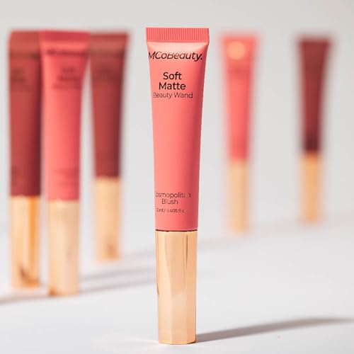 MCoBeauty Soft Matte Beauty Wand, Cosmopolitan Blush, Velvety Finish of Buildable Color, Vegan, Cruelty Free Cosmetics