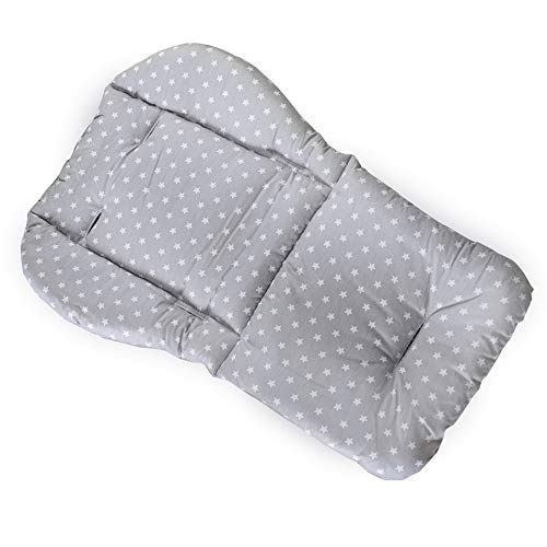 Twoworld High Chair Cushion, Large Thickening Baby High Chair Seat Cushion Liner Mat Pad Cover Breathable (Fashion Gray)