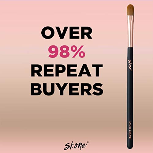 Professional Grade Small Creme Brush From Skone Cosmetics - Achieve Evenly Distributed Foundation Or Cream In Hard To Reach Places Where Fingers Can't Go With The Skone Shed Free, Soft, N
