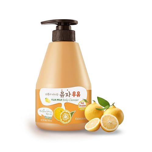 WELCOS KWAILNARA Yuja Milk Body Cleanser – Korean Body Wash With Citrus Extract for Radiant, Refreshed Skin 560 g / 19.75 Fl. oz