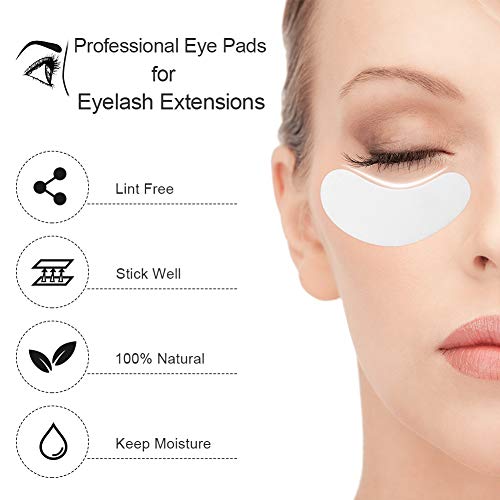 Ocim 100 Pairs Under Eye Pads Lash Extensions,100% Natural Hydrogel Gel Eye Patches for Lashes Extension/Eyelash Tinting