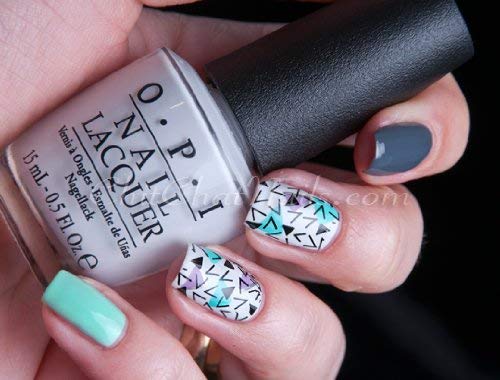 PUEEN Nail Art Stamp Collection Set 25F - NEW Unique Set of 25 Nailart Polish Stamping Manicure Image Plates Accessories Kit (Totaling 150 Images) - New Batch with Display & Storage Case-BH000019