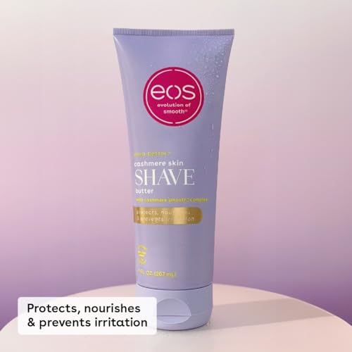 eos Cashmere Skin Collection Shave Butter- Vanilla Cashmere Scented, Non-Foaming Shave Cream, 7 fl oz