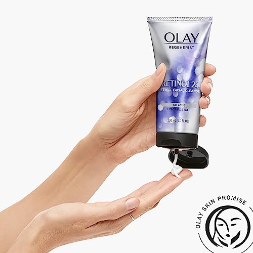 Olay Retinol 24 Duo Pack, Renewing Exfoliating Cleanser, FragranceFree 5.0 FL oz, Night Moisturizer, Fragrance-Free, 1.7 oz, 4ct Retinol Cleansing Melts