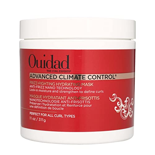 Ouidad Advanced Climate Control Hair Mask - 11 oz, Frizz Control Curly Hair Mask with Vitamin C & Castor Oil, Anti-Frizz Nano Technology, Helps Repair, Nourish and Hydrate Curls, For All Curl Types