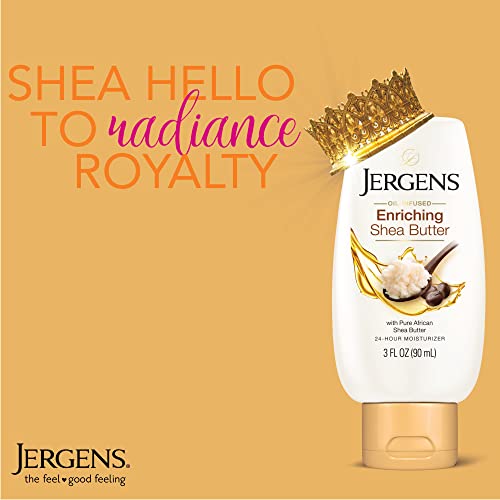 Jergens Shea Butter Deep Conditioning Moisturizer, Travel Size Deep Conditioning Moisturizer, 3X More Radiant Skin, 3 Ounces, with Pure Shea Butter, Dermatologist Tested