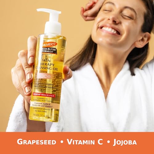 Palmer's Cocoa Butter Formula Skin Therapy Cleansing Oil for Face, Rosehip Fragrance, 6.5 Ounces (Pack of 6)