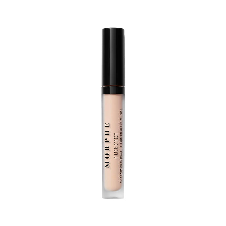 Morphe Filter Effect Soft Radiance Concealer - Buildable Coverage Liquid Concealer Face Makeup with Hyaluronic Acid & Pomegranate Extract & a Natural Radiant Finish - Light 8 (Warm) (0.12 fl oz)