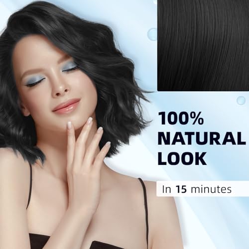 Ivnil Black Hair Dye Shampoo 3 in 1 Hair Color Shampoo for Women & Men for Gray Hair Coverage for Instant Herbal Natural Champu Para Canas Mujer