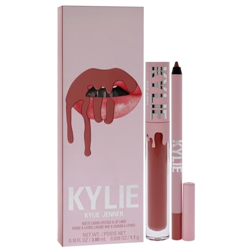 Kylie Cosmetics Matte Lip Kit - 301 Liquid Angel for Women - 2 Pc 0.10oz Matte Liquid Lipstick, 0.03oz Lip Liner