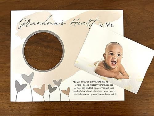Baby Child Keepsake Handprint Frame for Grandma with Poetry - Loving Gift for Grandma for Christmas, Mother's Day- Made in USA
